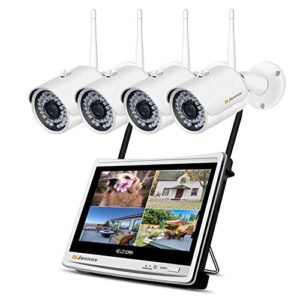 HD 7 "LCD Monitor p 4CH IP Überwachungskamera für den Außenbereich mit 1 Cam 